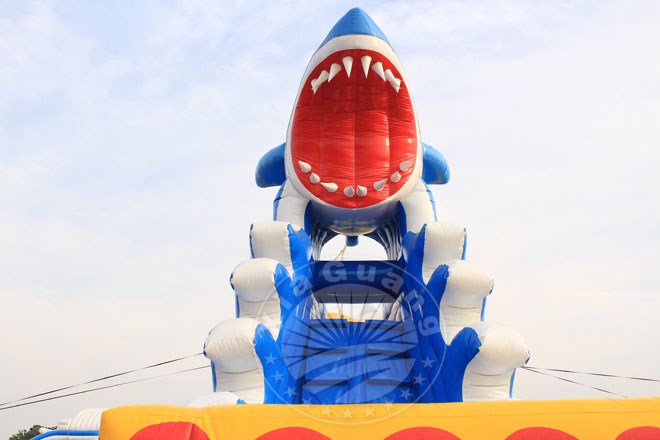 庆阳鲨鱼充气水滑梯