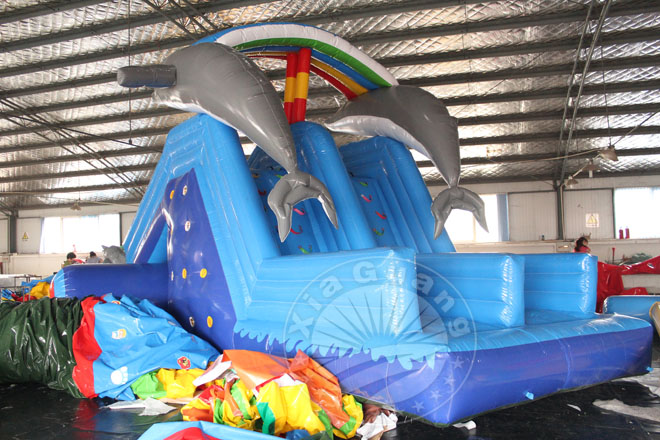 庆阳海豚充气水滑梯